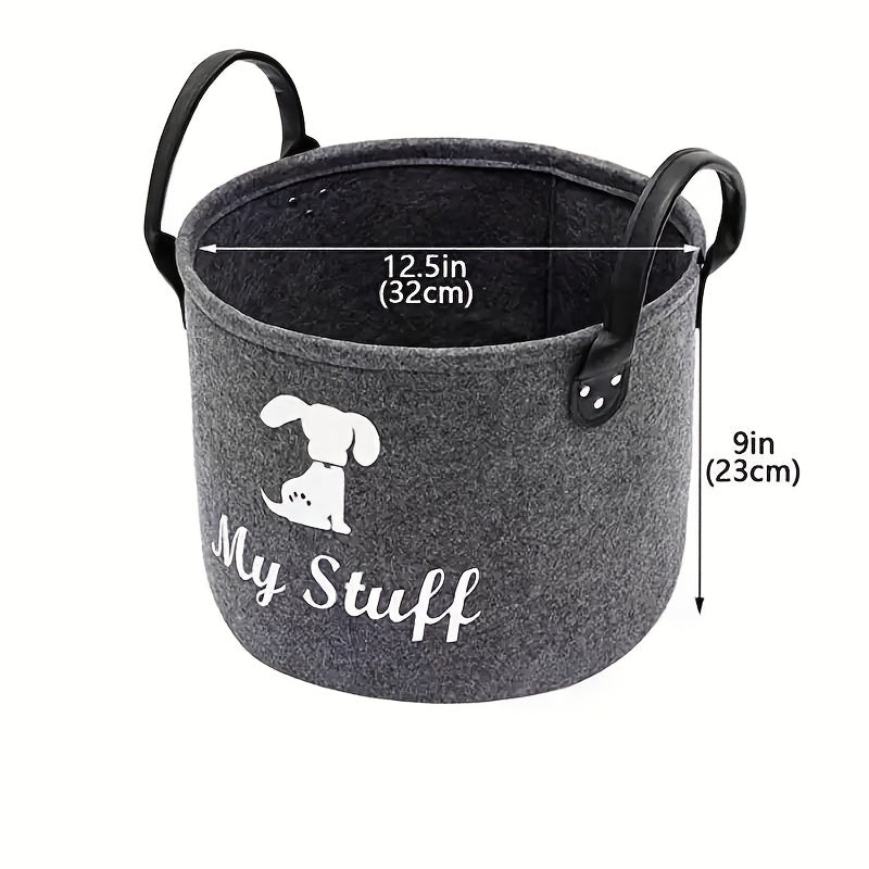Large Felt Pet Toy Storage Basket