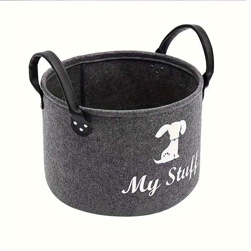 Large Felt Pet Toy Storage Basket