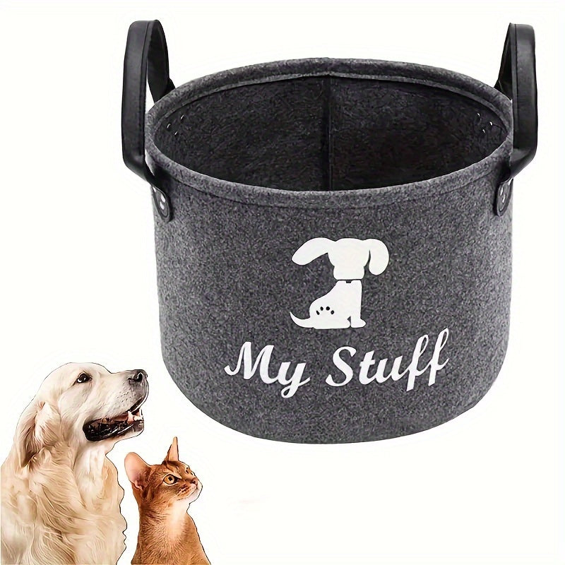 Large Felt Pet Toy Storage Basket