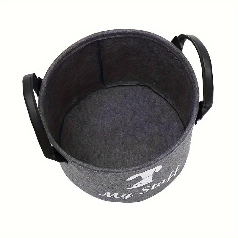 Large Felt Pet Toy Storage Basket