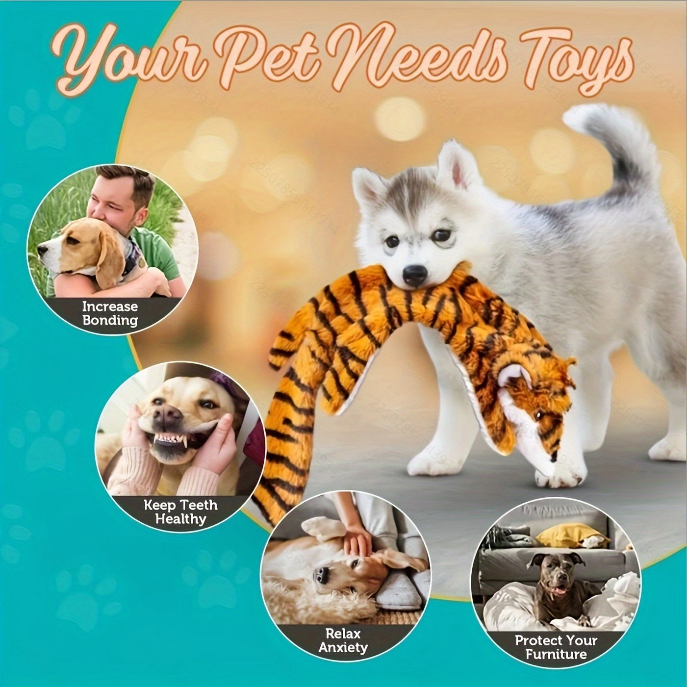 5-piece Set Of Dog Squeaking Toys