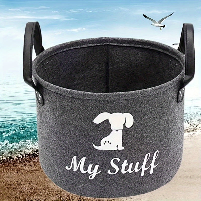 Large Felt Pet Toy Storage Basket